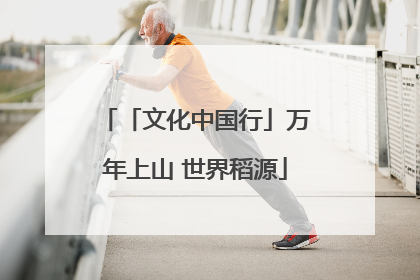 「文化中国行」万年上山 世界稻源
