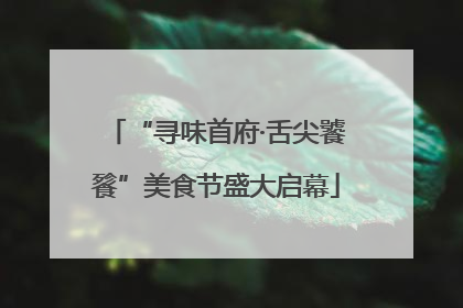 “寻味首府·舌尖饕餮”美食节盛大启幕
