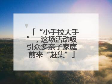 “小手拉大手”，这场活动吸引众多亲子家庭前来“赶集”