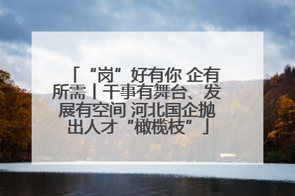 “岗”好有你 企有所需丨干事有舞台、发展有空间 河北国企抛出人才“橄榄枝”