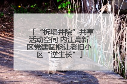 “拆墙并院”共享活动空间 内江高新区党建赋能让老旧小区“逆生长”