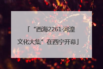 “西海2261·河湟文化大集”在西宁开幕