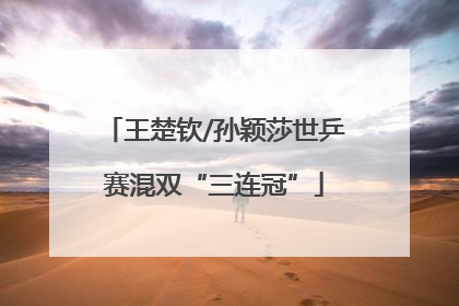 王楚钦/孙颖莎世乒赛混双“三连冠”