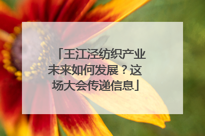 王江泾纺织产业未来如何发展？这场大会传递信息