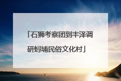 石狮考察团到丰泽调研蟳埔民俗文化村