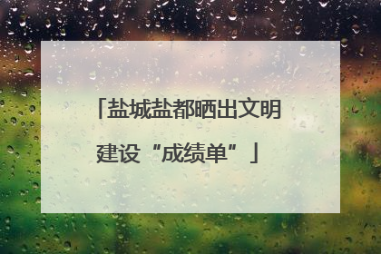 盐城盐都晒出文明建设“成绩单”