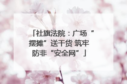 社旗法院：广场“摆摊”送干货 筑牢防非“安全网”