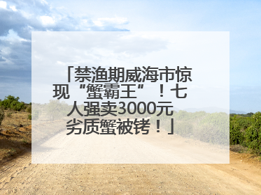 禁渔期威海市惊现“蟹霸王”！七人强卖3000元劣质蟹被铐！