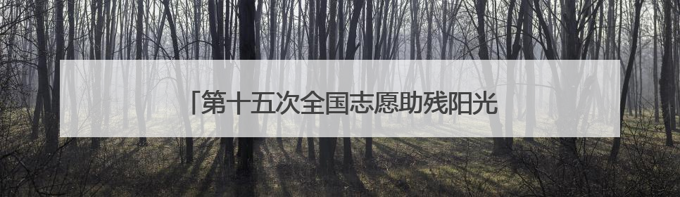 第十五次全国志愿助残阳光行动主题日活动在潍坊举办