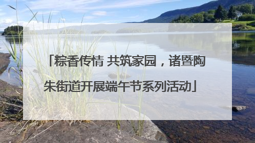 粽香传情 共筑家园，诸暨陶朱街道开展端午节系列活动
