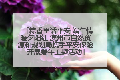 粽香里话平安 端午情暖夕阳红 滨州市自然资源和规划局携手平安保险开展端午主题活动