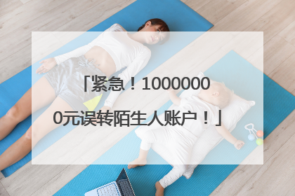 紧急！10000000元误转陌生人账户！