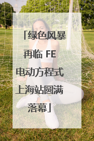 绿色风暴再临 FE电动方程式上海站圆满落幕