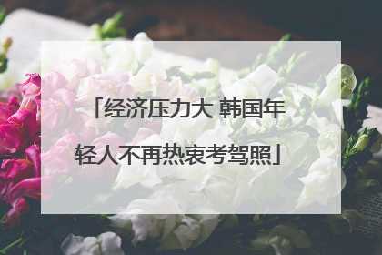 经济压力大 韩国年轻人不再热衷考驾照