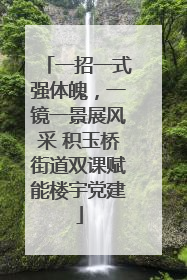 一招一式强体魄，一镜一景展风采 积玉桥街道双课赋能楼宇党建