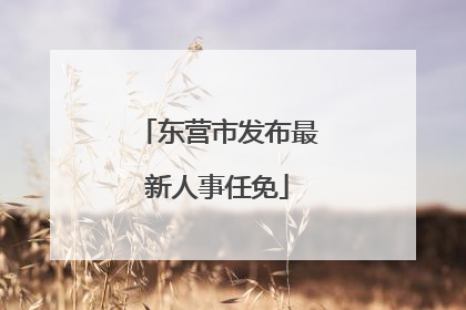 东营市发布最新人事任免