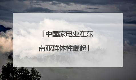 中国家电业在东南亚群体性崛起