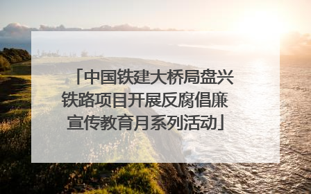 中国铁建大桥局盘兴铁路项目开展反腐倡廉宣传教育月系列活动