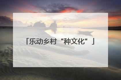 乐动乡村“种文化”