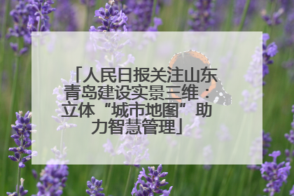 人民日报关注山东青岛建设实景三维：立体“城市地图”助力智慧管理