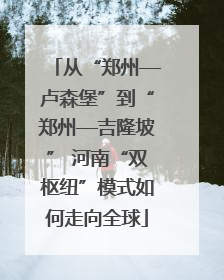 从“郑州—卢森堡”到“郑州—吉隆坡” 河南“双枢纽”模式如何走向全球