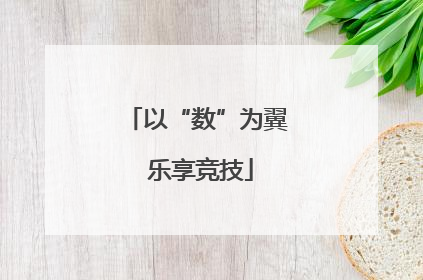 以“数”为翼 乐享竞技