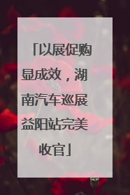 以展促购显成效，湖南汽车巡展益阳站完美收官