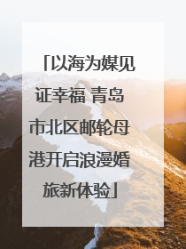 以海为媒见证幸福 青岛市北区邮轮母港开启浪漫婚旅新体验