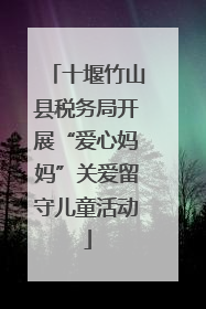 十堰竹山县税务局开展“爱心妈妈”关爱留守儿童活动