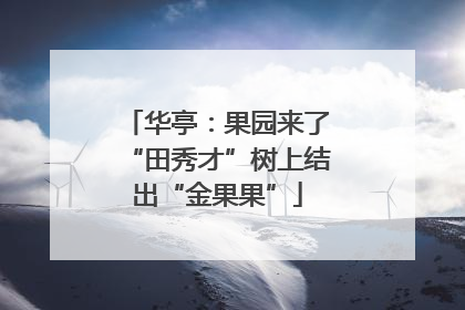 华亭：果园来了“田秀才”树上结出“金果果”