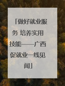 做好就业服务 培养实用技能——广西促就业一线见闻