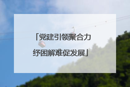 党建引领聚合力 纾困解难促发展