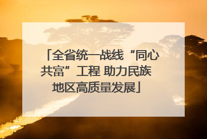 全省统一战线“同心共富”工程 助力民族地区高质量发展