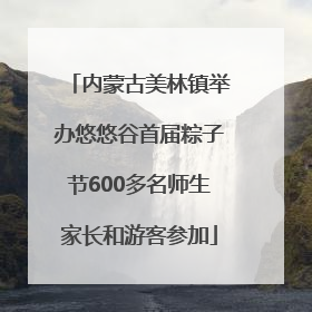内蒙古美林镇举办悠悠谷首届粽子节600多名师生家长和游客参加