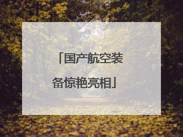 国产航空装备惊艳亮相