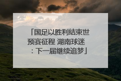国足以胜利结束世预赛征程 湖南球迷：下一届继续追梦