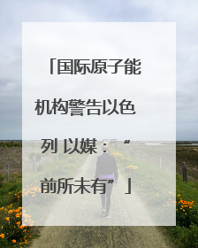 国际原子能机构警告以色列 以媒：“前所未有”
