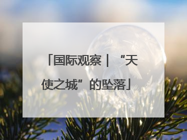 国际观察｜“天使之城”的坠落