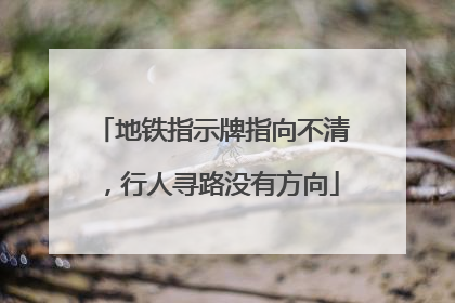 地铁指示牌指向不清，行人寻路没有方向
