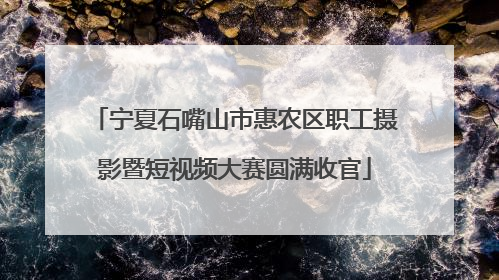 宁夏石嘴山市惠农区职工摄影暨短视频大赛圆满收官