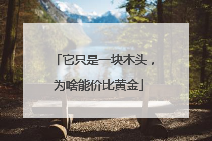 它只是一块木头，为啥能价比黄金