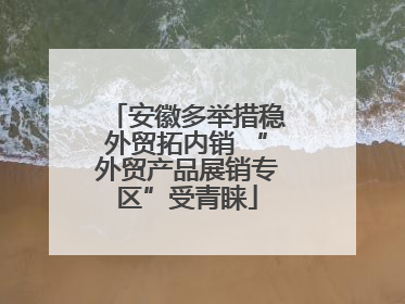 安徽多举措稳外贸拓内销 “外贸产品展销专区”受青睐