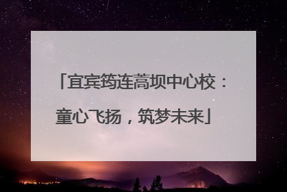 宜宾筠连蒿坝中心校：童心飞扬，筑梦未来