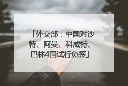 外交部：中国对沙特、阿曼、科威特、巴林4国试行免签
