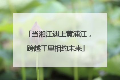 当湘江遇上黄浦江，跨越千里相约未来