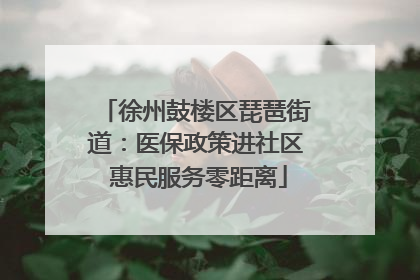 徐州鼓楼区琵琶街道：医保政策进社区 惠民服务零距离