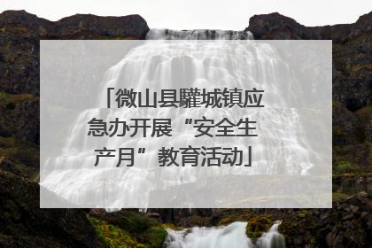 微山县驩城镇应急办开展“安全生产月”教育活动