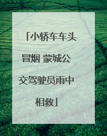 小轿车车头冒烟 蒙城公交驾驶员雨中相救