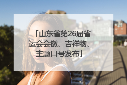 山东省第26届省运会会徽、吉祥物、主题口号发布
