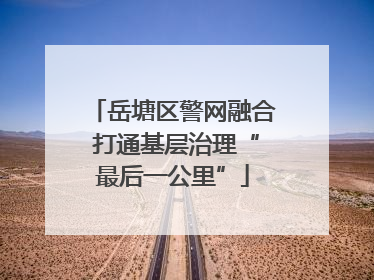 岳塘区警网融合 打通基层治理“最后一公里”